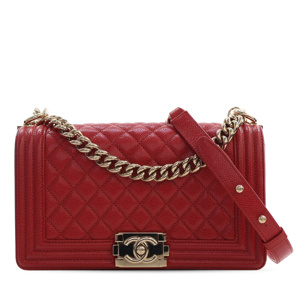 Pre-Loved Chanel Old Medium Quilted Caviar Boy Flap